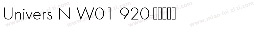 Univers N W01 920字体转换